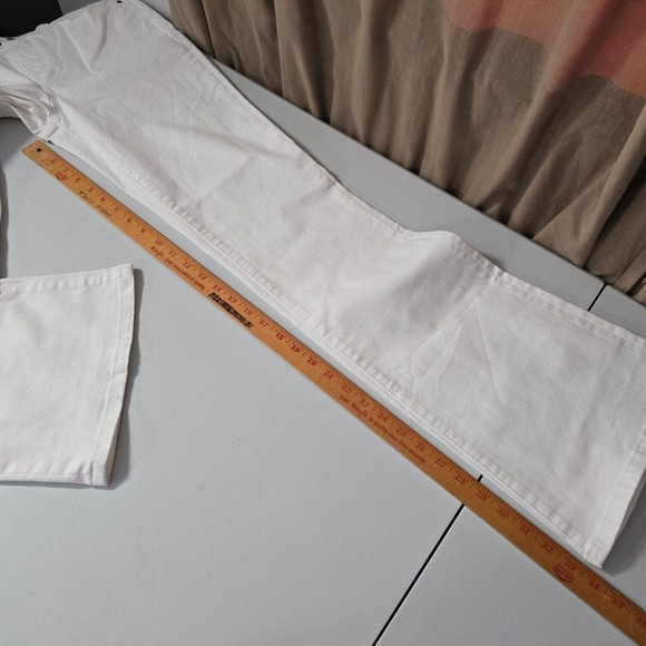 Soft Surroundings Jeans Womens 6T-8T White Triple‎ S Flare Slimming Stretch - Picture 11 of 13